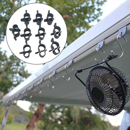 10 x Camping Awning Hooks Clips RV Tent Hangers Light Hanger for Caravan Camper