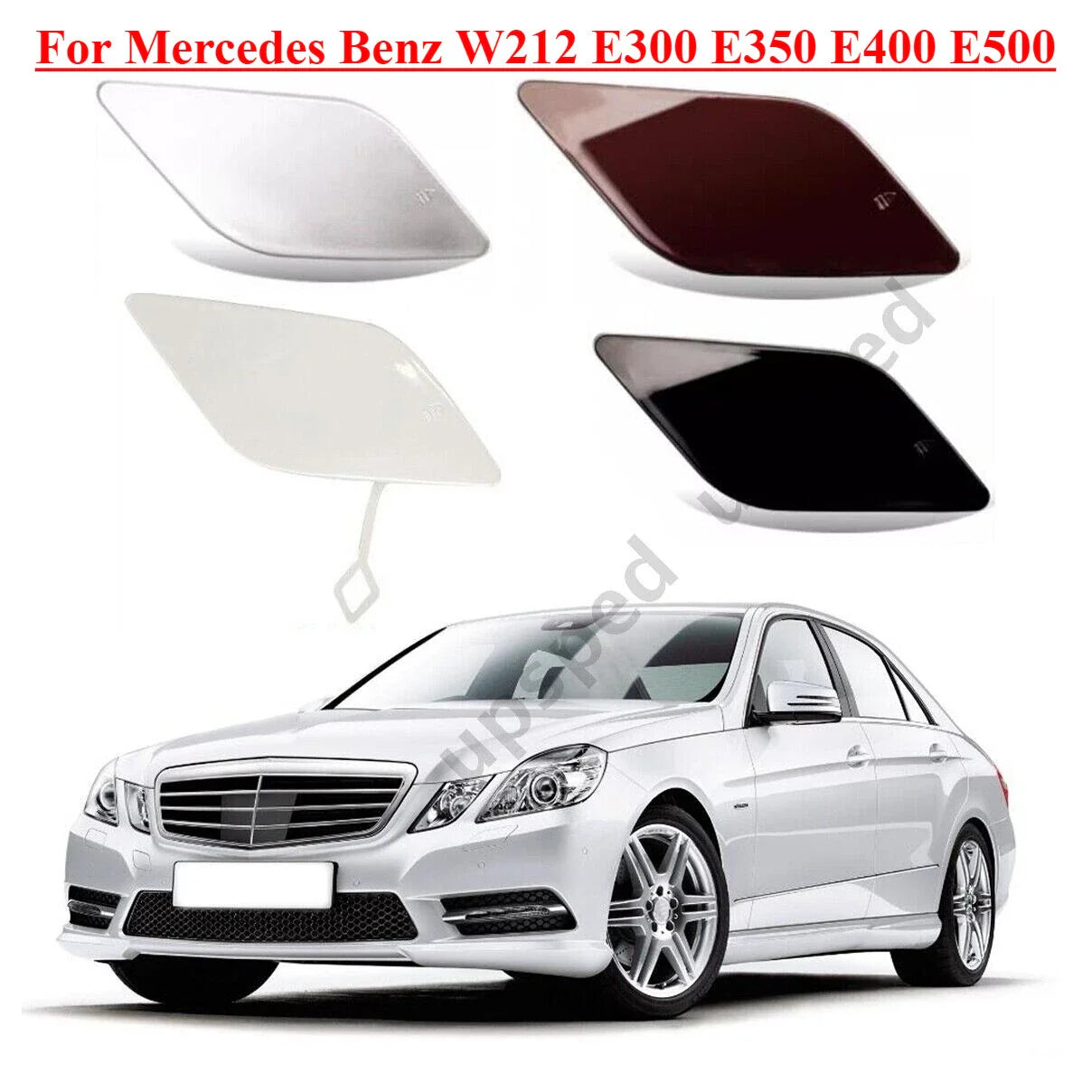 Front Bumper Tow Hook Eye Cover Cap for Mercedes-Benz W212 (2010–2016)