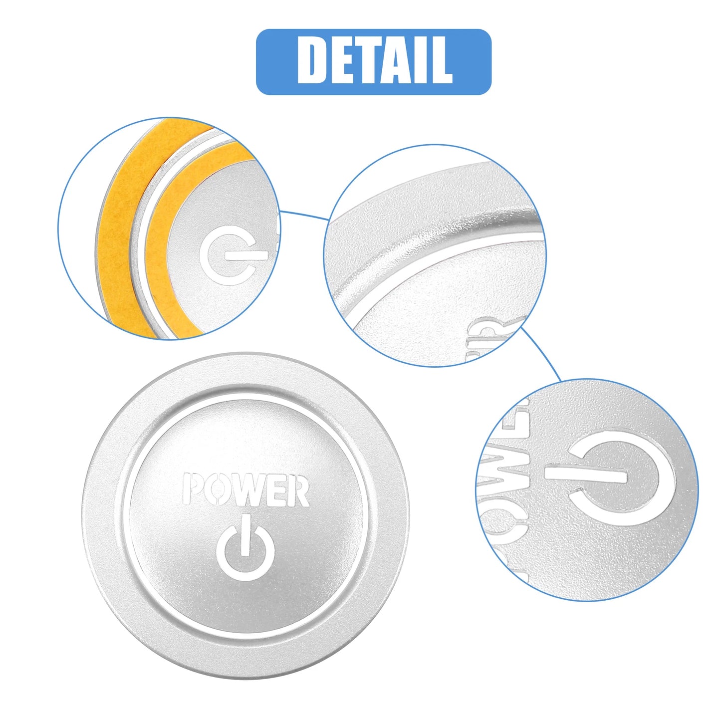 Push Start Stop Button Cover Trim Ring for Toyota