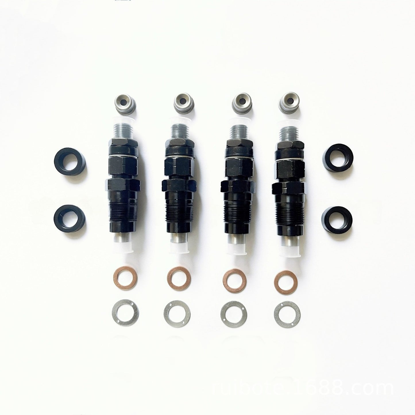 Set of 4 Fuel Injectors for Isuzu Engine (3LA1, 3LB1, 4LB1, 4LC1, 4LE1, 4LE2)