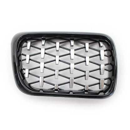 Shiny Black Diamond Front Grill for BMW E36 3 Series (1997-1999)