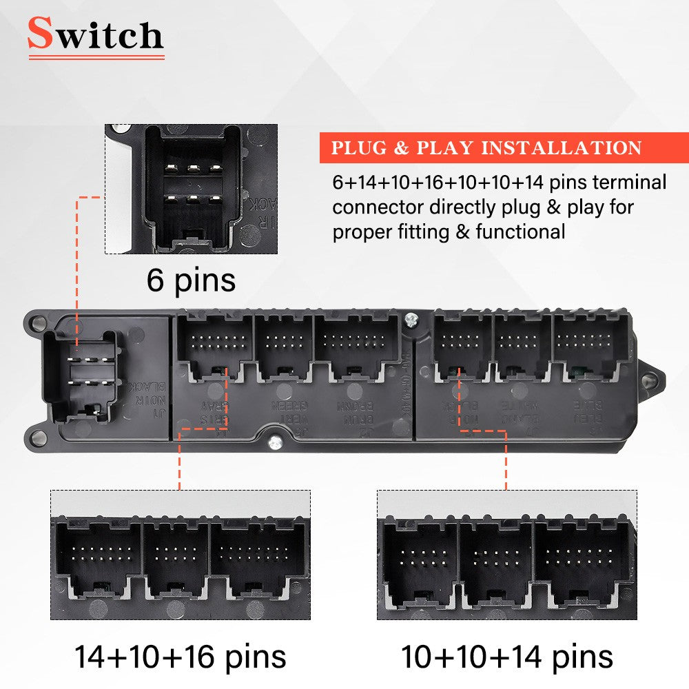 Power Window & Mirror Switch for Chevy Tahoe (2007–2014)