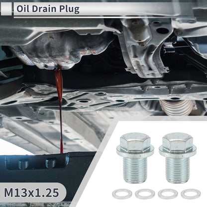 Set of 1 Engine Oil Drain Plug M13x1.25 for Car Motorcycle (0.96" Height)