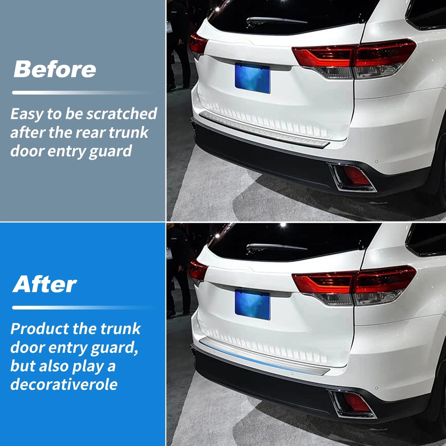 Rear Bumper Guard Protector for Toyota Highlander (2015–2019)
