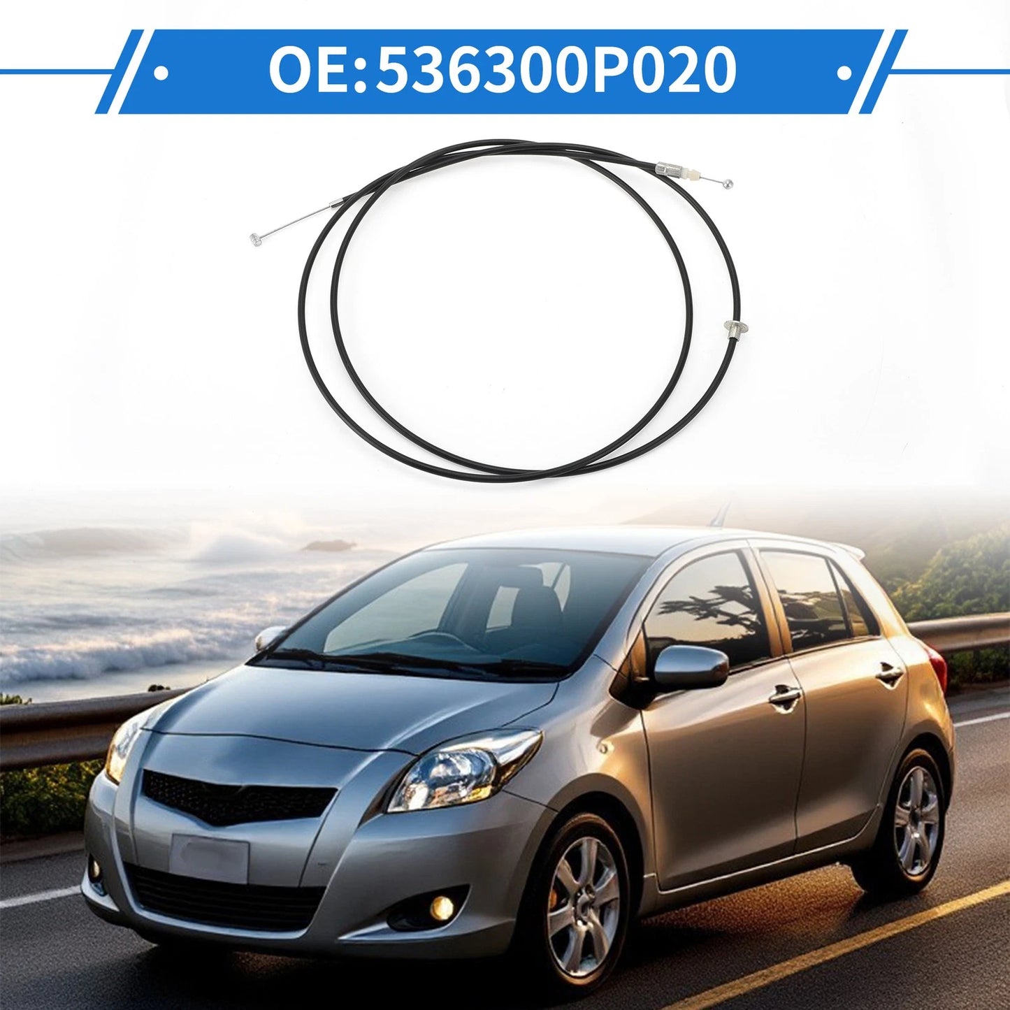 Hood Release Cable No. 536300P020 for Toyota Ritz (2010–2013)