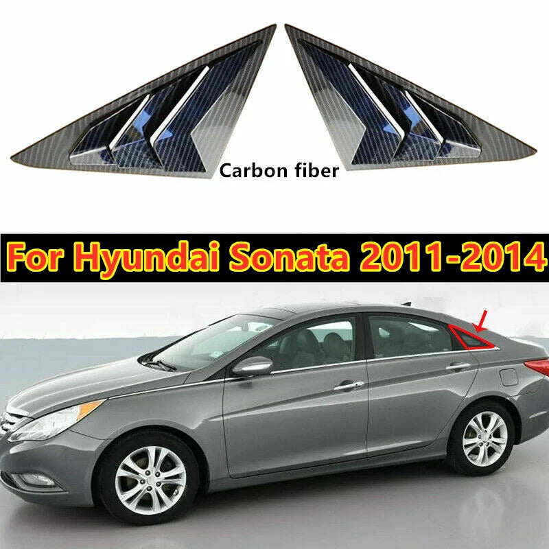 2 x Carbon Fiber Window Louver Cover for Hyundai Sonata (2011–2014)