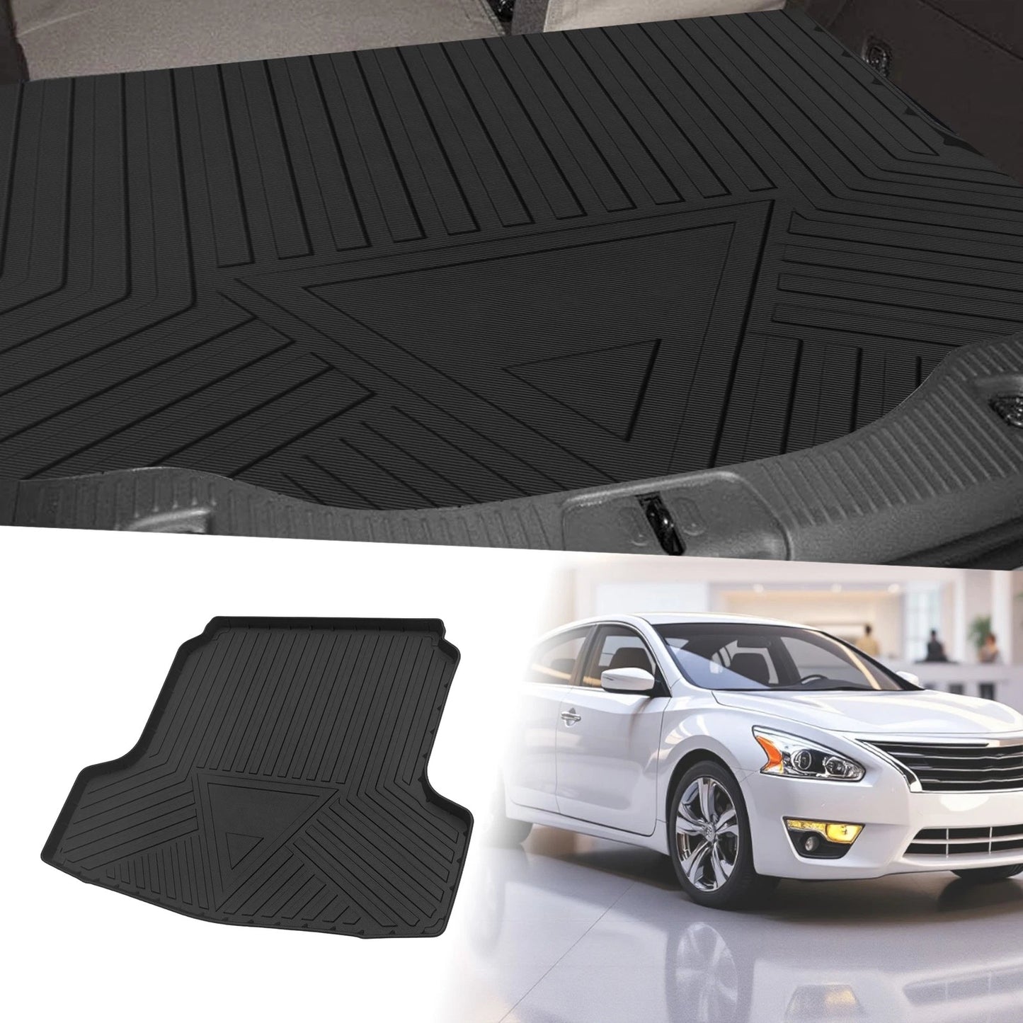 Flat Face Cargo Liner Rear Trunk Mat for Nissan Altima (2013–2018) TPE