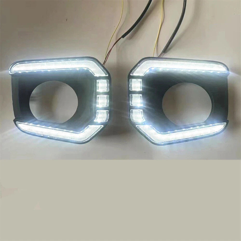 LED DRL Turn Signal Fog Light Bezel for Toyota Tacoma (2016-2023)