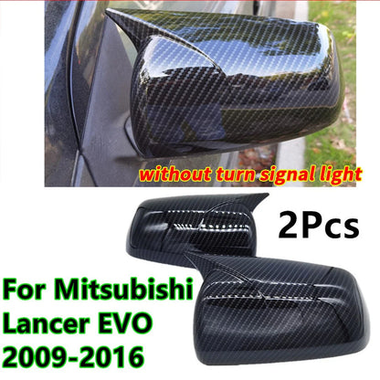 Ox Horn Rear View Mirror Cover for Mitsubishi Lancer EVO (2009–2016)