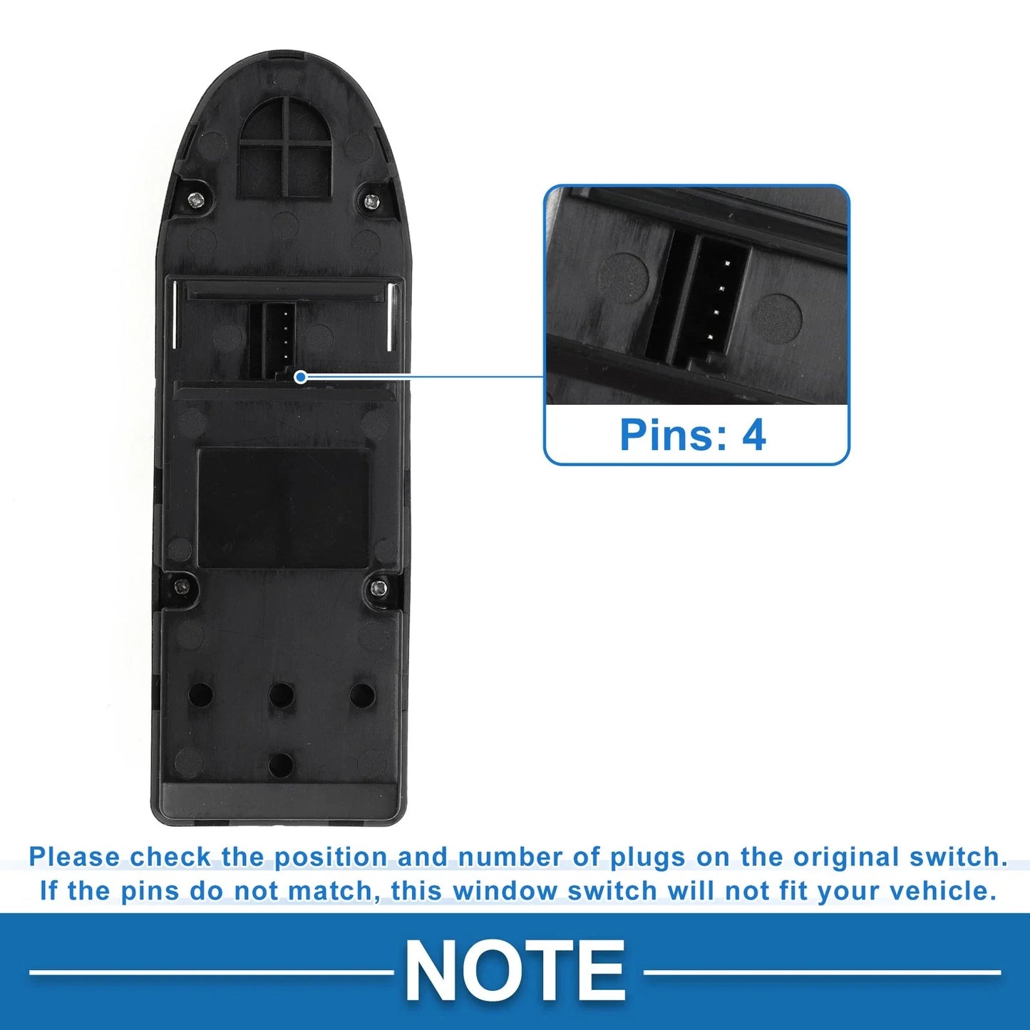 Power Window Switch Base 3.0L L6 for BMW 528i (2008-2010)