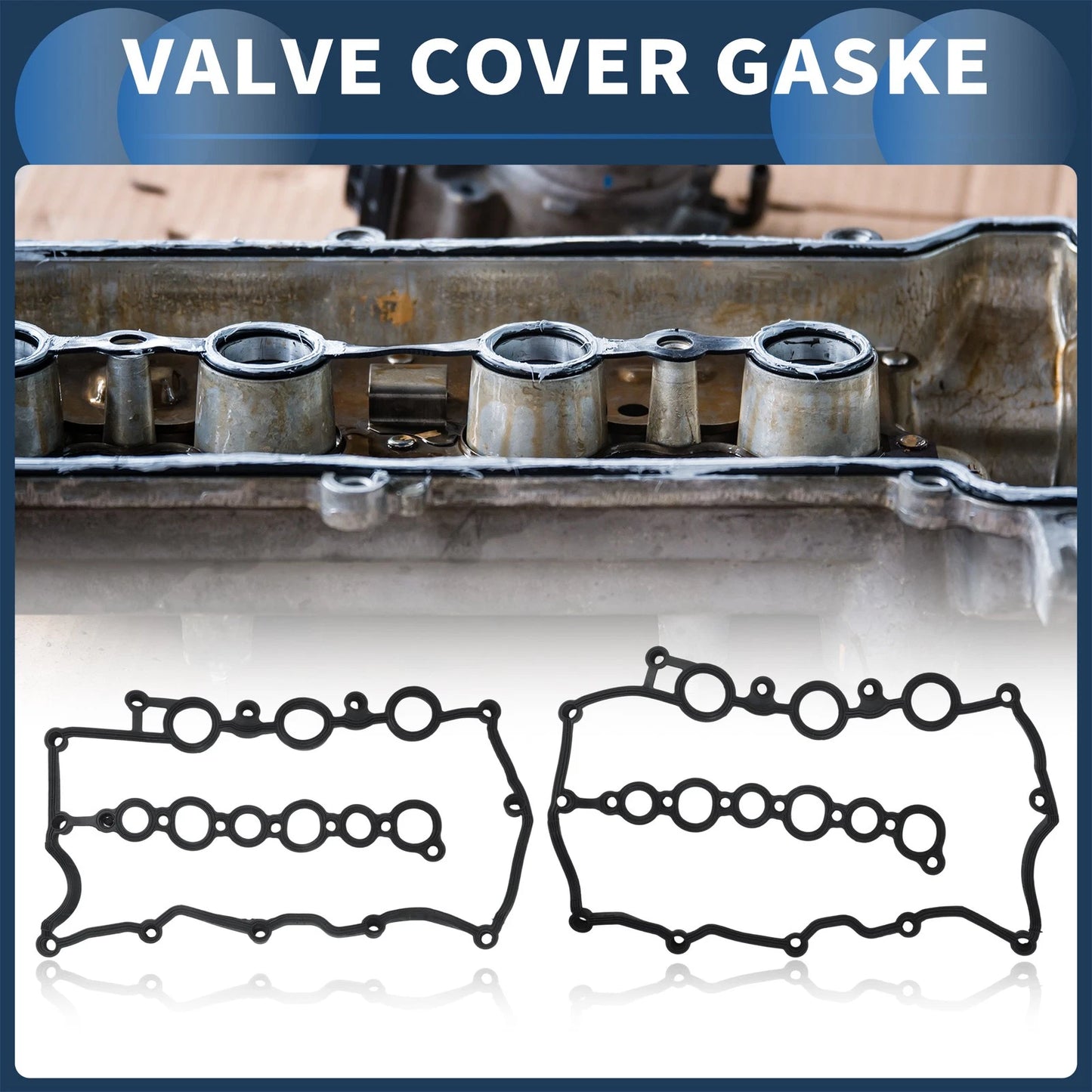 2X Engine Valve Cover Gasket Kit for Land Rover 2.7 3.0L V6 Diesel (LR166341)