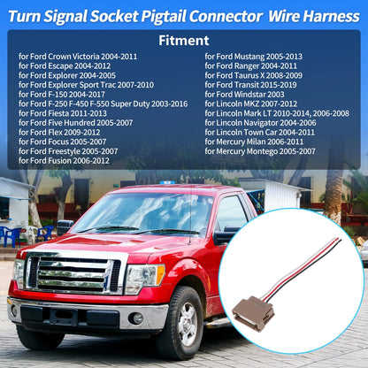 Turn Signal Socket Pigtail Connector Wire Harness for Ford F-150 (2015–2020)