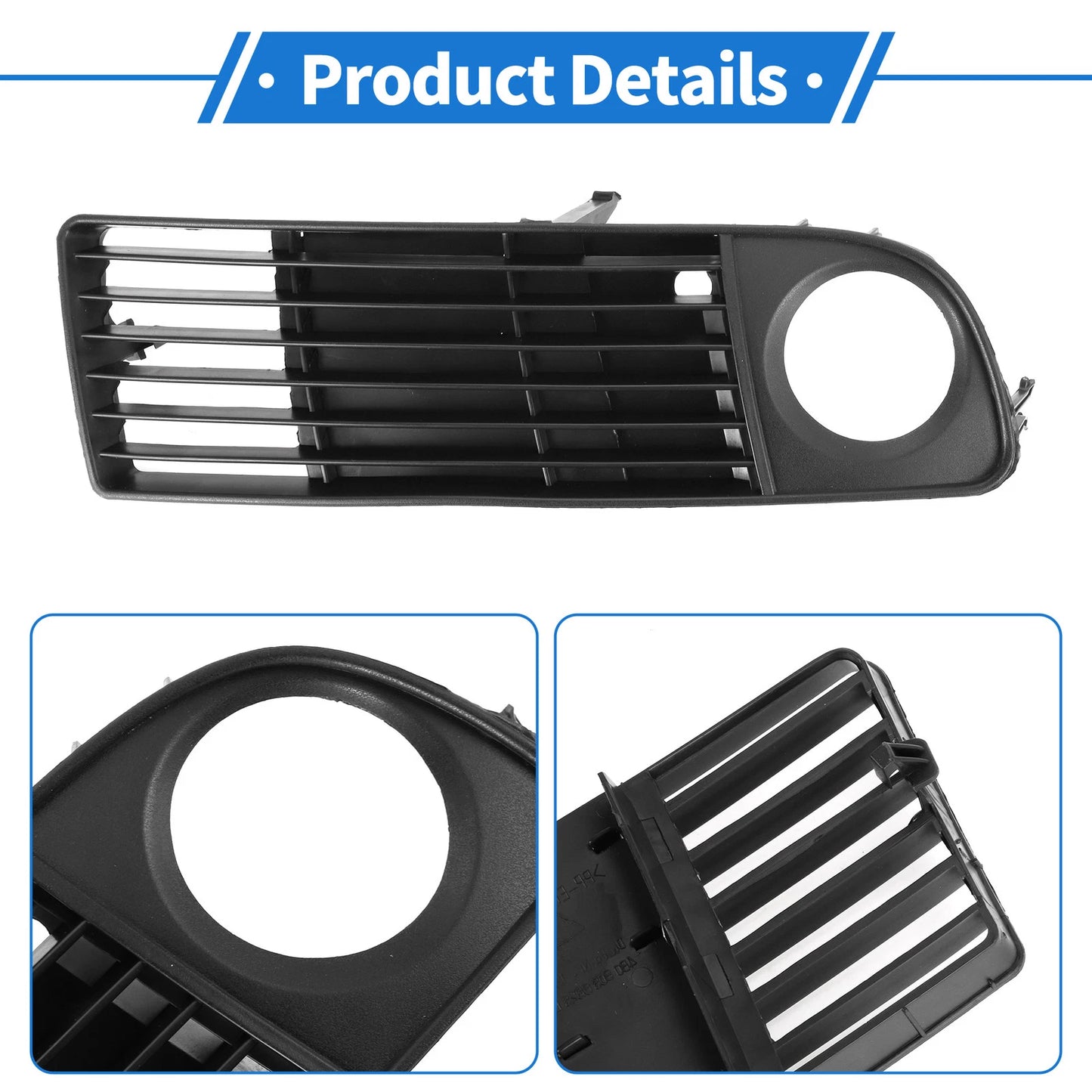 1pc Front Right Fog Light Grill for Audi A6 C5 (1998–2002) No. 4B0807682S ABS