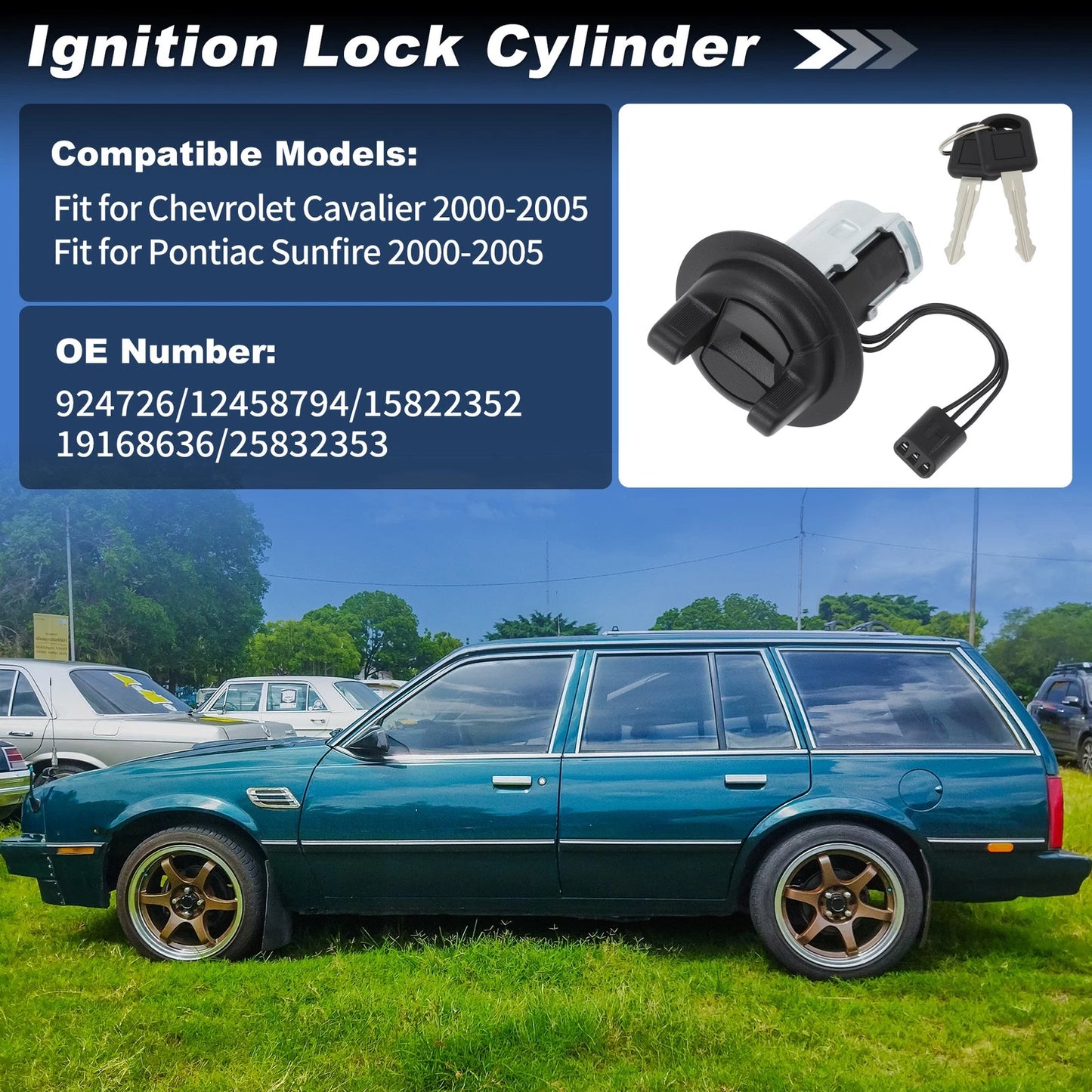Ignition Lock Cylinder for Chevrolet Cavalier, Pontiac Sunfire (2000–2005)