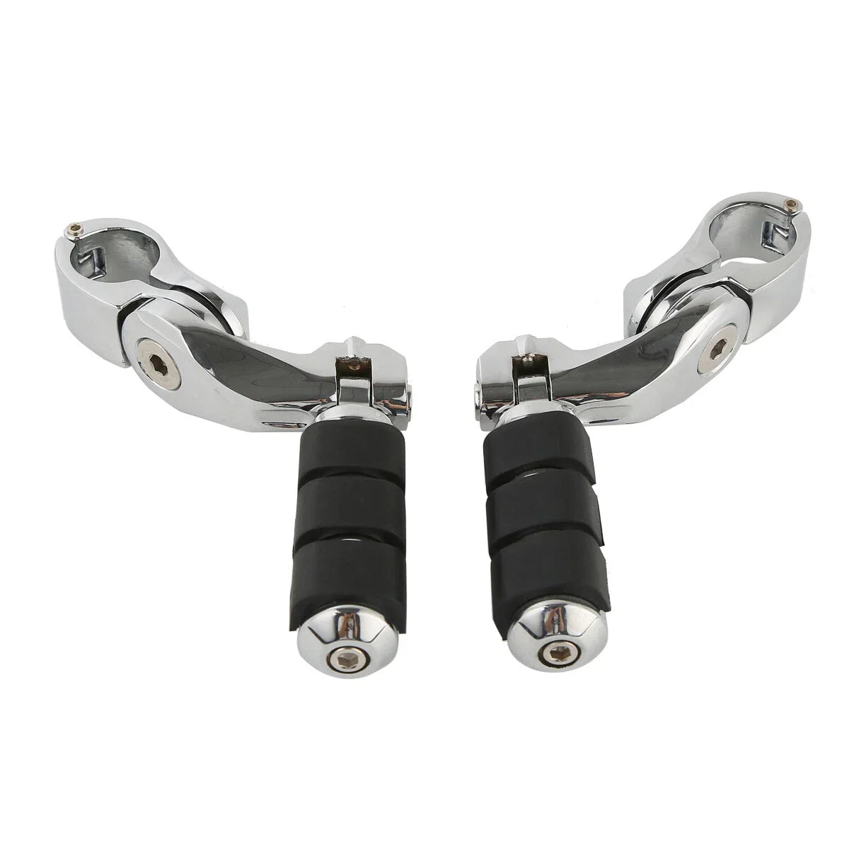 1 1/4" Highway Bar Short Angled Footpegs for Harley Electra Street Glide (2007-2023)