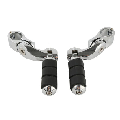 1 1/4" Highway Bar Short Angled Footpegs for Harley Electra Street Glide (2007-2023)