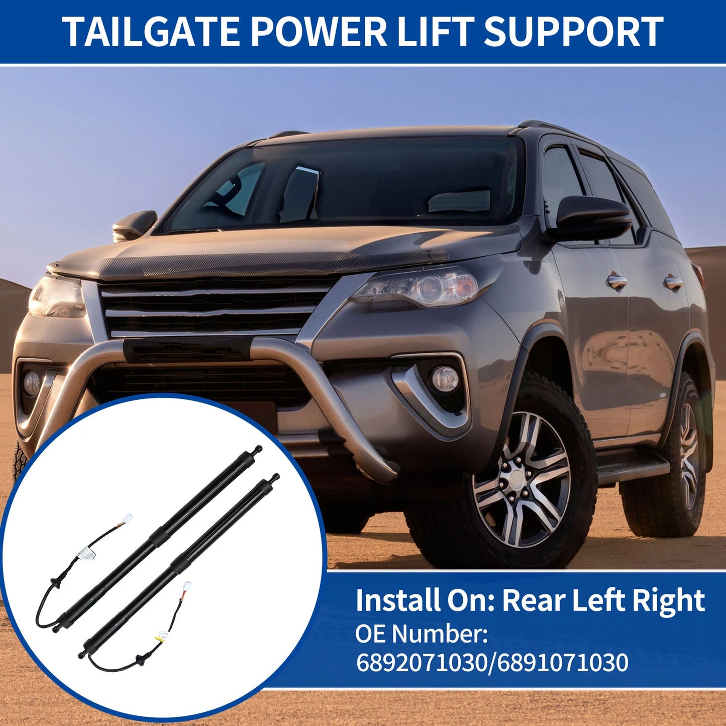 Rear LH RH Tailgate Power Lift Support for Toyota Fortuner (2015–2020) No. 6892071030