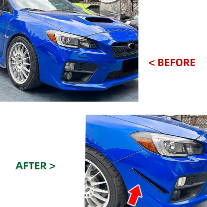 Gloss Black Front Bumper Side Canards for Subaru WRX STI VA (2015–2021)