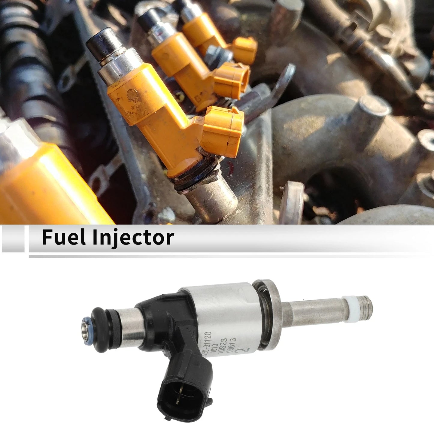 Fuel Injector for Lexus IS300H (2014–2015) 2ARFSE 1Pc Black Silver Tone