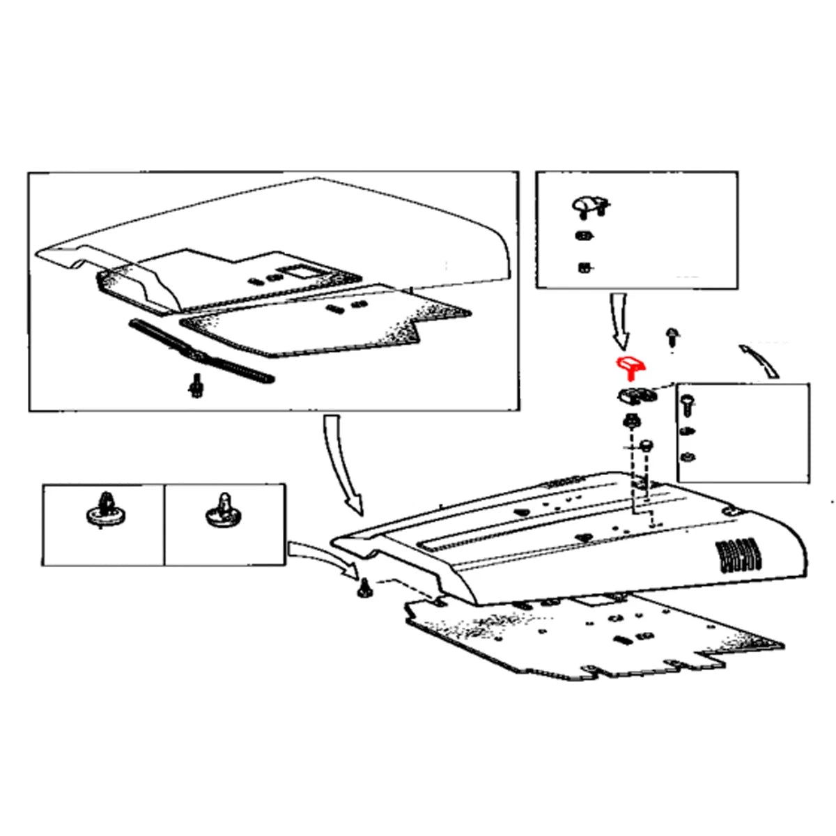 Windshield Rest Block for Toyota Land Cruiser Pickup BJ40 BJ41 FJ45 HJ47 (1975–1984)