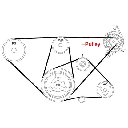 V-Belt Tensioner & A/C Fan Belt for Nissan Patrol GQ Y60 Y61 TD42