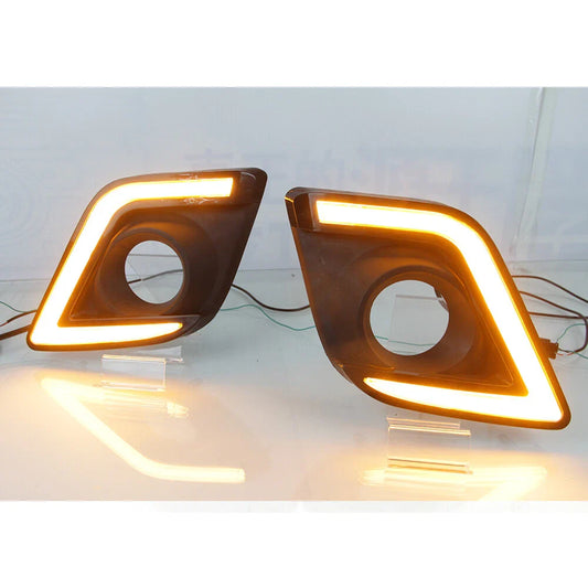 Fog Lamps Day Running Lights w Turn Signal for Toyota Hilux (2015–2017)