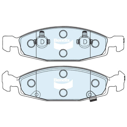 Set of 4 Front Disc Brake Pads for Jeep Grand Cherokee (1999–2005)