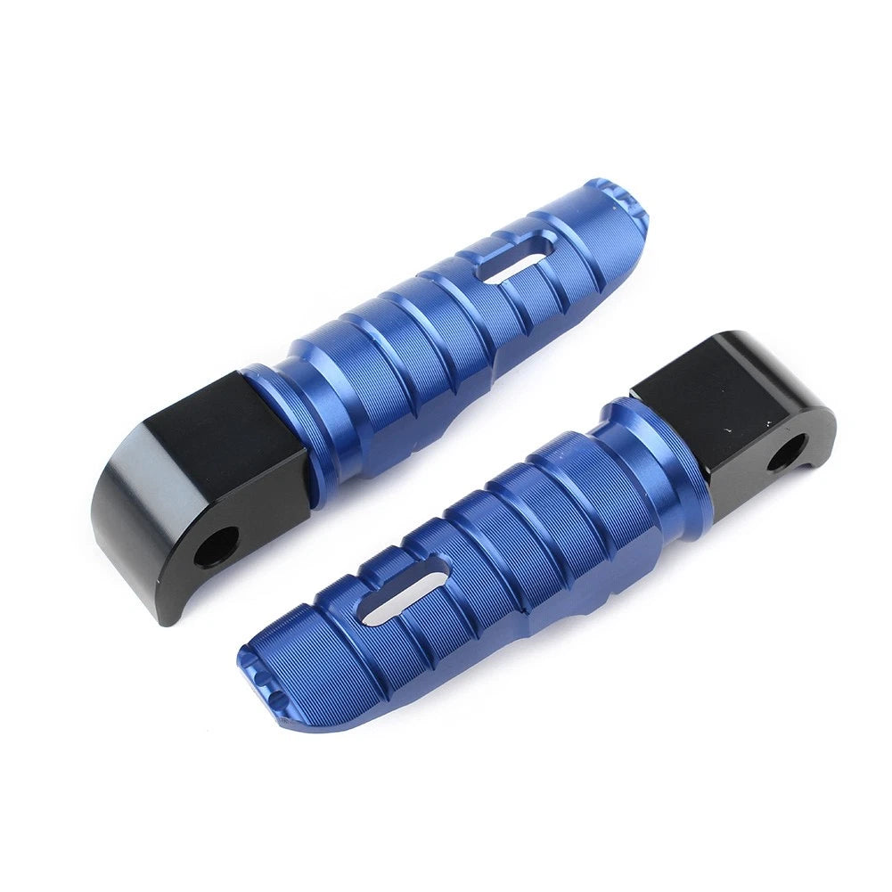 Set of 2 Rear Footpegs Pedal Pads for Yamaha MT-10 MT-09 MT-07 YZF-R6 R1 Blue