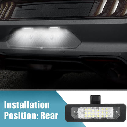 2X LED License Plate Light Tag Lamp Assembly for Ford Mustang Focus Fusion