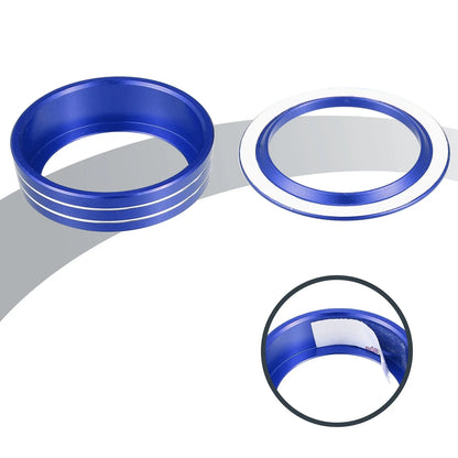 3 x Blue AC Knob Covers & Engine Start Button Cover for Honda Civic (2016-2021)