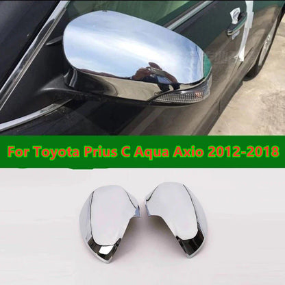 Door Mirror Overlay Chrome Cover for Toyota Prius C (2012–2018)