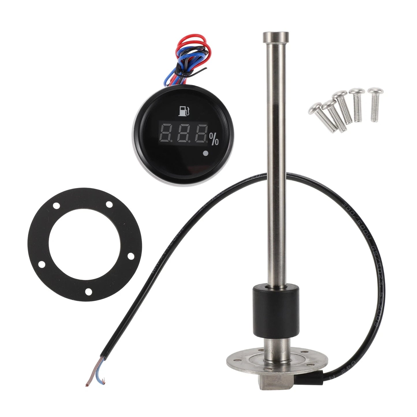 Fuel Sending Unit and Gauge Kit 0-190 Ohm 225mm for Boat Car