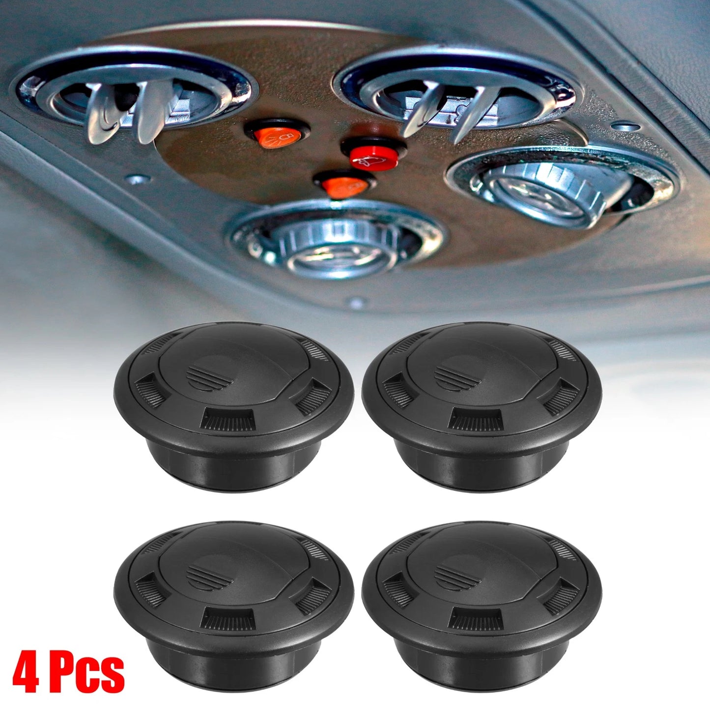 Set of 4 AC Air Outlet Vent Louvers for RV Boat (72mm)