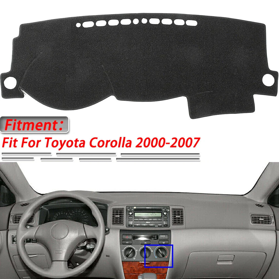 Dash / Mat / Cover for Toyota Corolla (2000–2007)