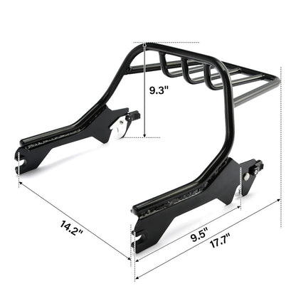 Black Two Up Luggage Rack for Harley Breakout FXBRS & Fat Boy FLFBS (2018-2025)