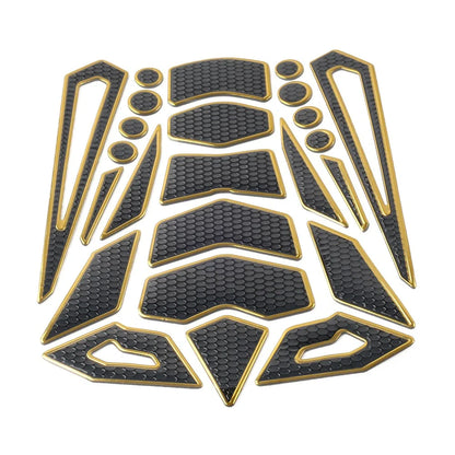Gold Motorcycle Oil Fuel Tank Pad Cover Guard Protector Decal Sticker