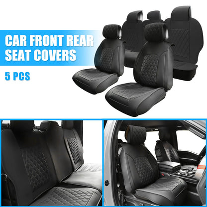 Set of 5 Black Seat Covers for GMC Sierra 1500