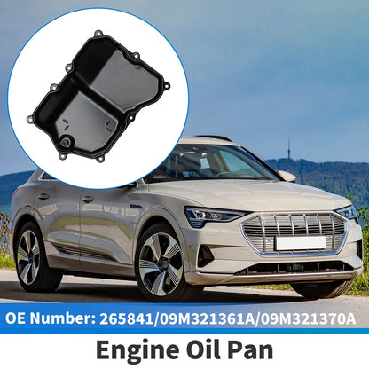 1 Pc Engine Oil Pan No.265841/09M321361A for Audi Q3 (2015–2018) Steel Black