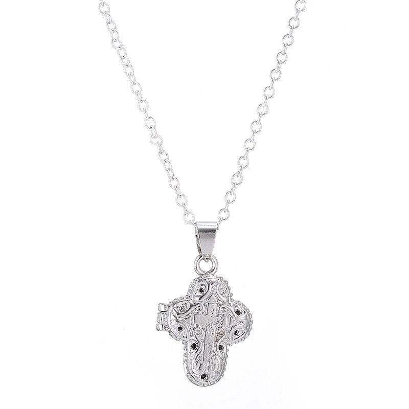 Christian Jesus Cross Locket Pendant for Catholic Faith