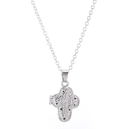 Christian Jesus Cross Locket Pendant for Catholic Faith