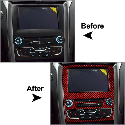 GPS Navigation Panel Cover Trim for Ford Mondeo (2013-2019) Carbon Fiber