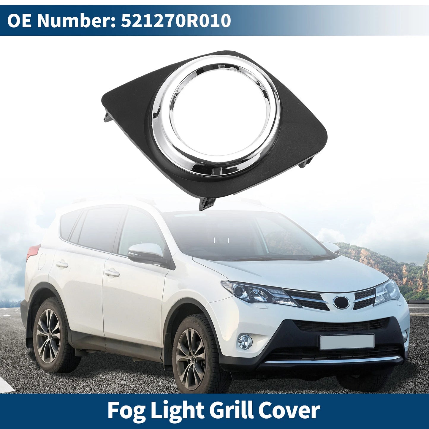 1 Pc Fog Light Grill for Toyota RAV4 (2009–2012) No. 521270R010