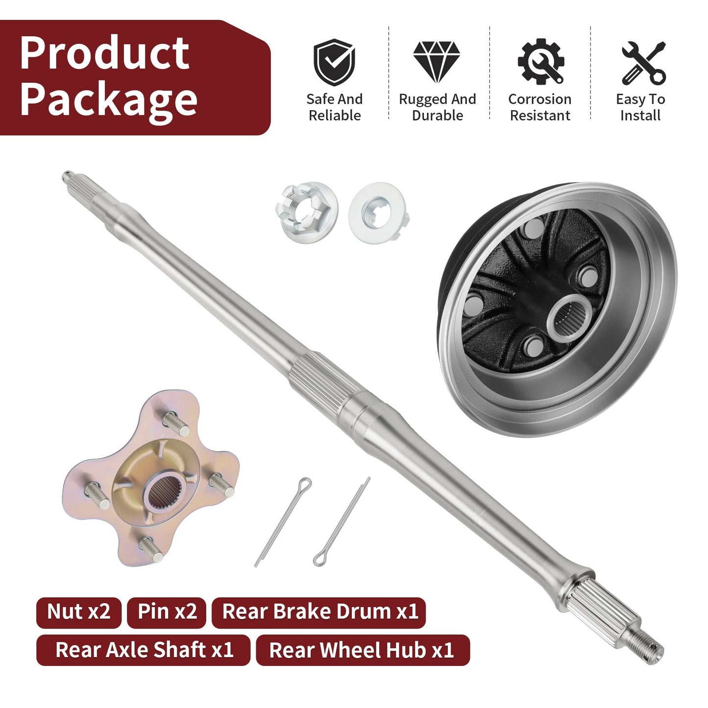 Rear Drive Axle Shaft for Yamaha