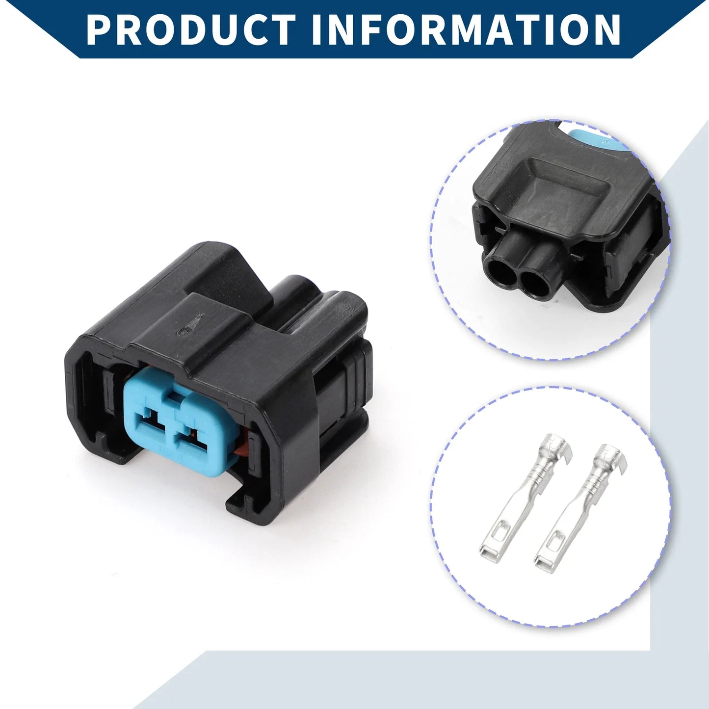 2 x Pin Fuel Injector Connector Plug for Honda