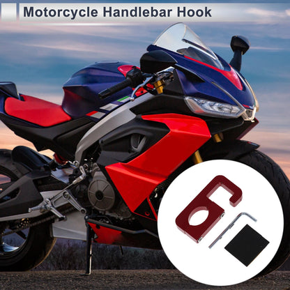 Set of 1 Arc Double Hook for Motorcycle (Hexagon Wrench Gasket) Red