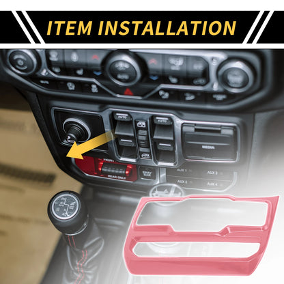 Dashboard Center Window Control Panel Cover for Jeep Wrangler JL JLU (2018–2024) Pink