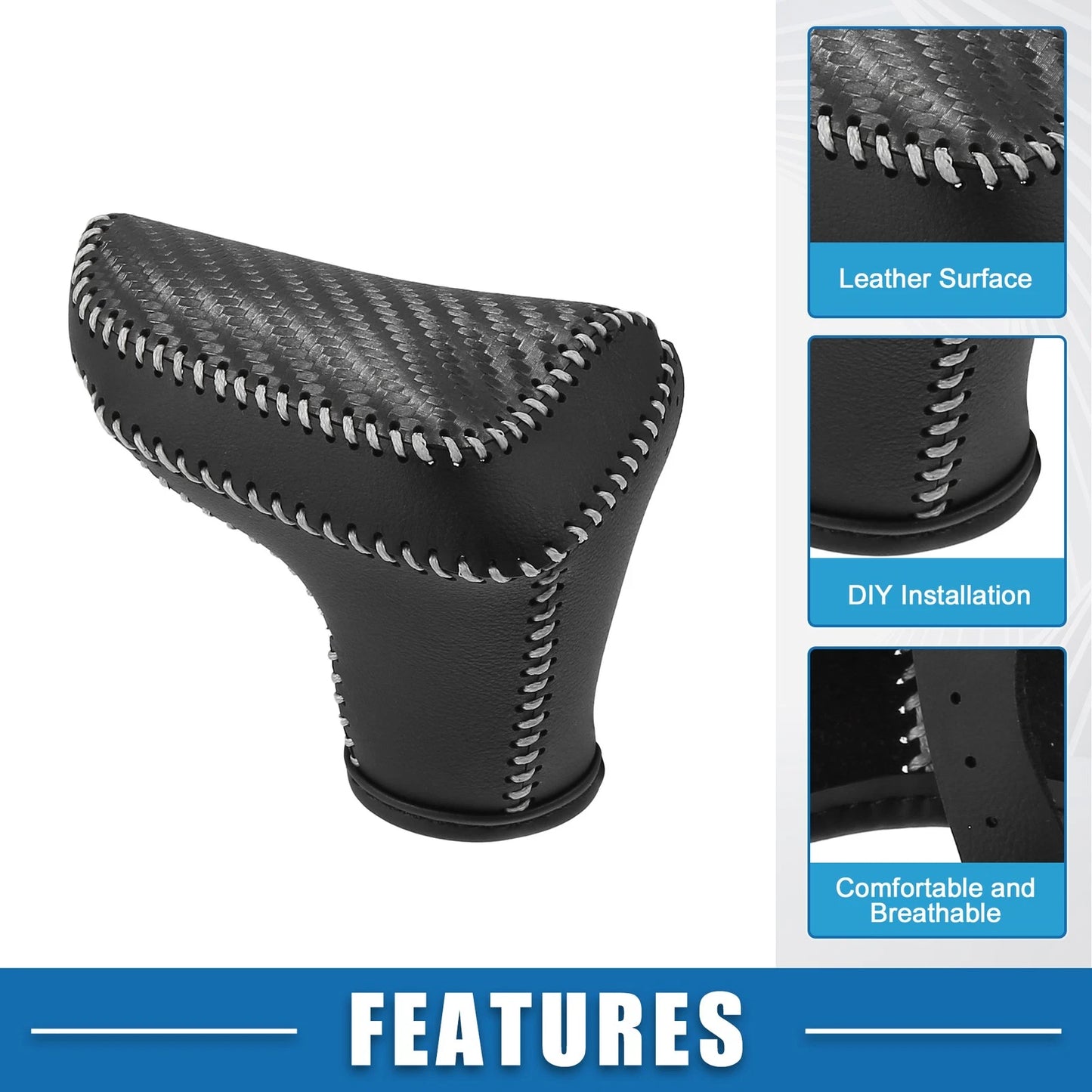 Automatic Gear Shift Knob Cover for Hyundai Elantra (2021–2023) Black Gray