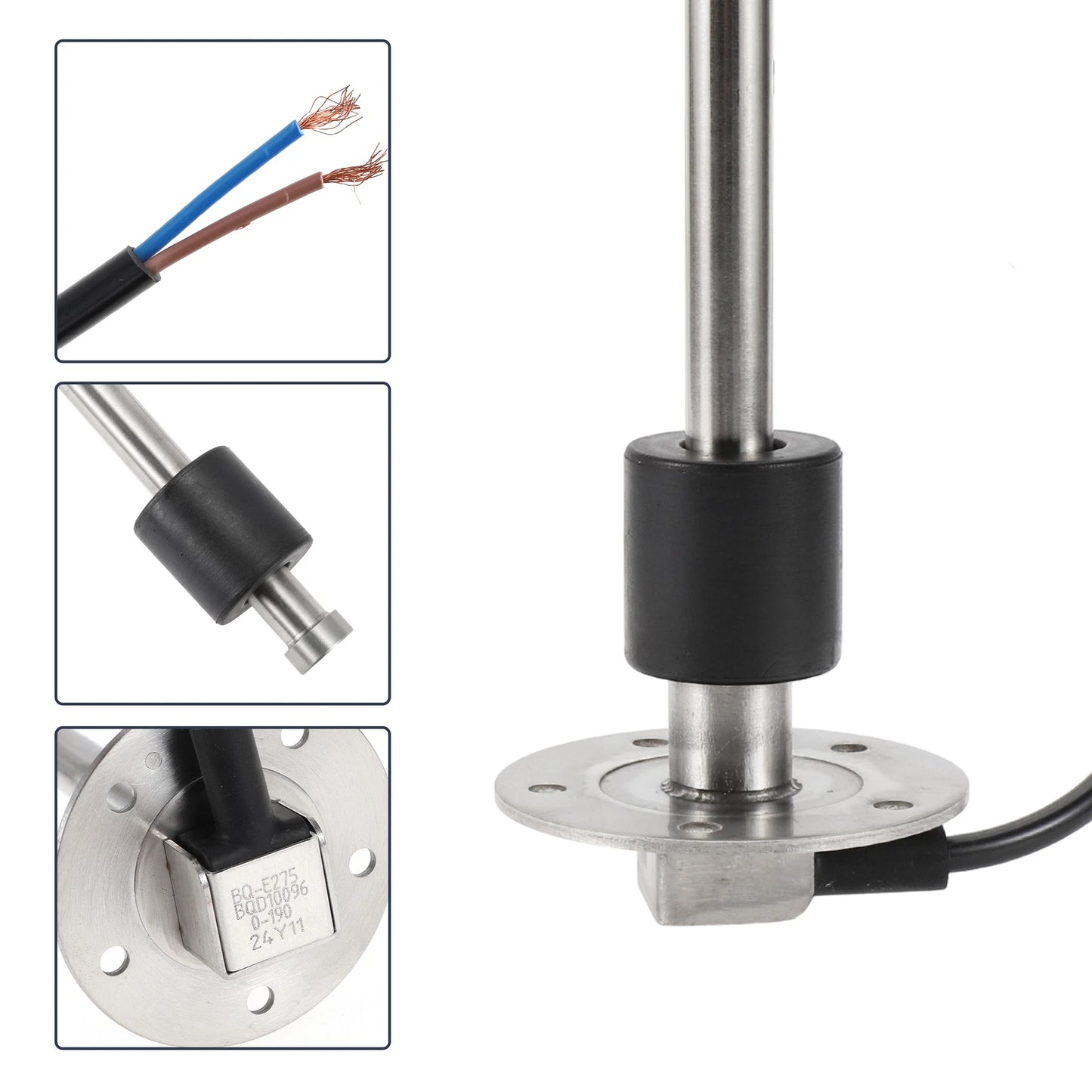 Fuel Sending Unit and Gauge Kit 0-190 Ohm for Boat Car Truck (0-190)