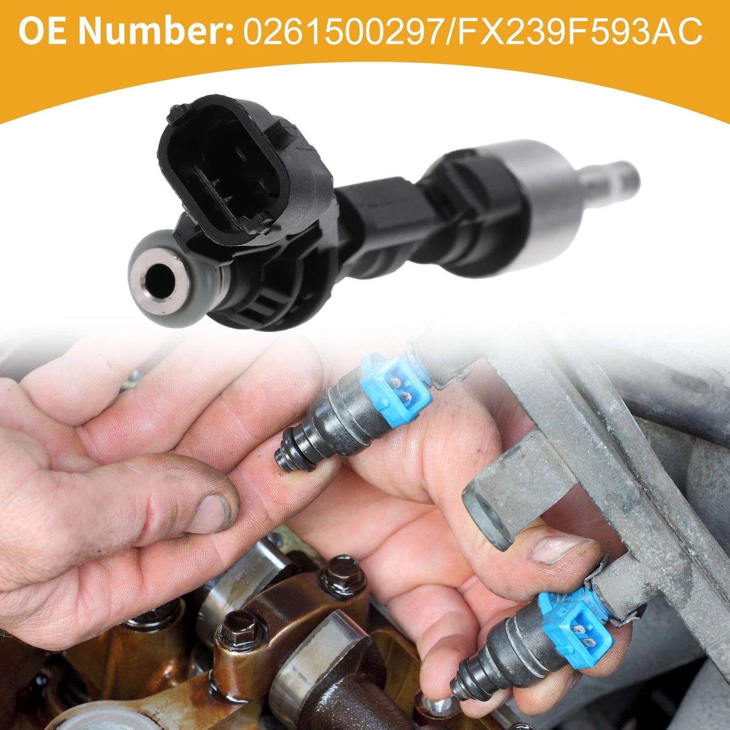 1 Pc Fuel Injector No.0261500297 for Jaguar F-Pace (2018)