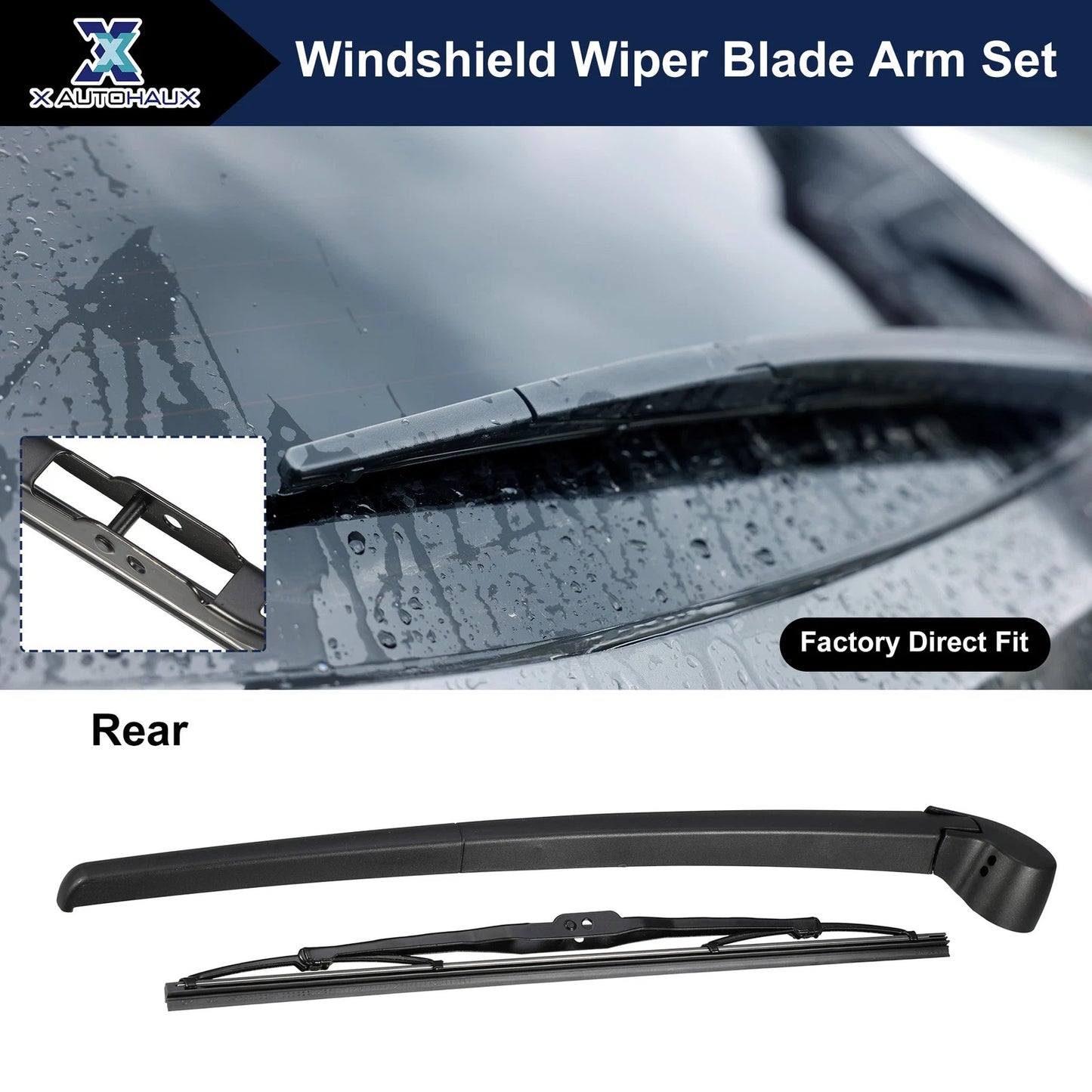 Rear Windshield Wiper Blade Arm Set for Audi A4 Avant, RS4 Avant